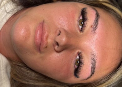Close-up of styled eyelashes at Kays Beauty & Aesthetics, Stoke-on-Trent, England, GB.