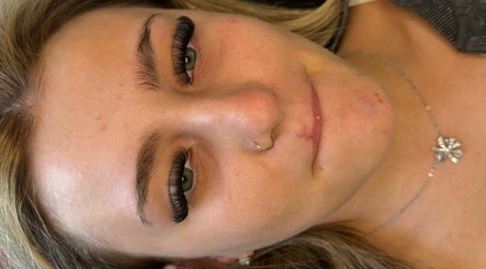 Close-up of eyelash extensions at Kays Beauty & Aesthetics, Stoke-on-Trent, England, GB showcasing detailed enhancement.