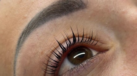 Close-up of styled lashes at Essence - Nails | Beauty | Skin, Warrington Town Centre, England, GB.