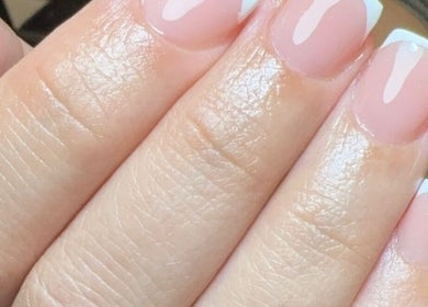 Elegant French nails at Essence - Nails | Beauty | Skin, Warrington Town Centre, England, GB.