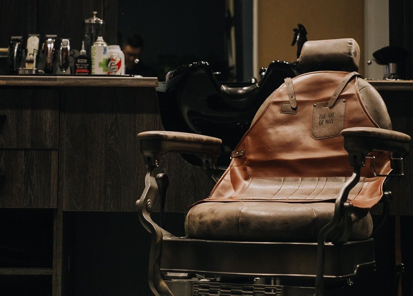 Vintage barber chair at The Art of Man, Pretoria, Gauteng, ZA. Perfect blend of style and comfort.