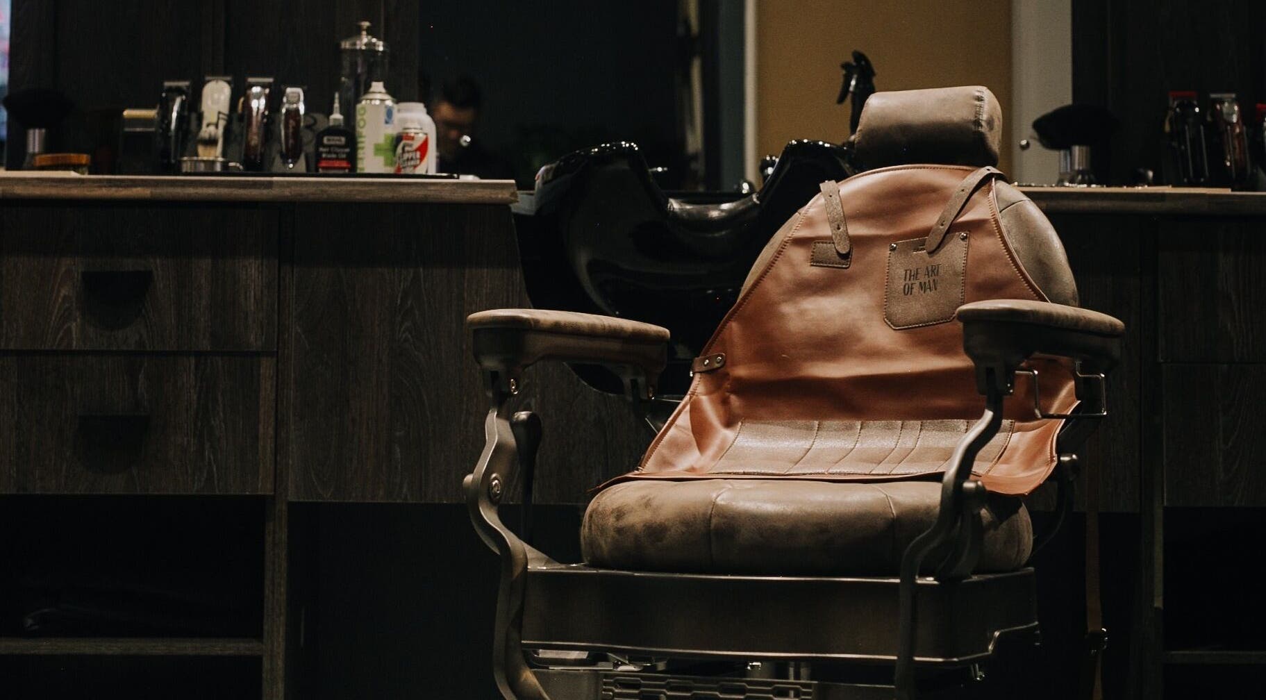 Vintage barber chair at The Art of Man, Pretoria, Gauteng, ZA. Perfect blend of style and comfort.