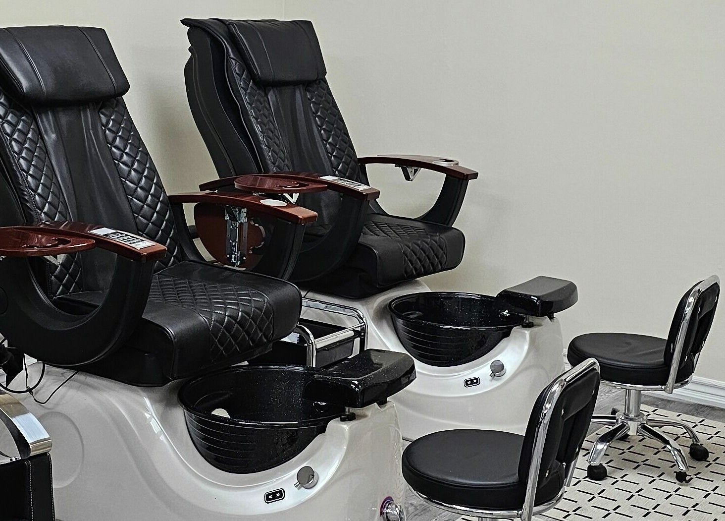 Luxury pedicure chairs at Your Choice Salon And Spa, Mississauga, Ontario, CA for ultimate pampering.