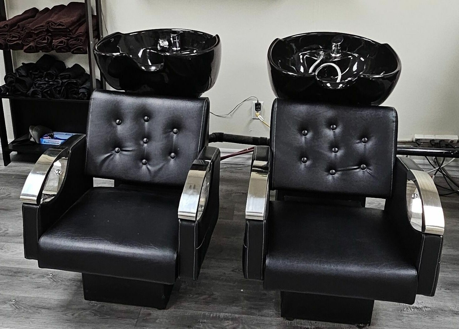 Elegant wash stations at Your Choice Salon And Spa in Mississauga, Ontario, CA. Experience premium hair care.