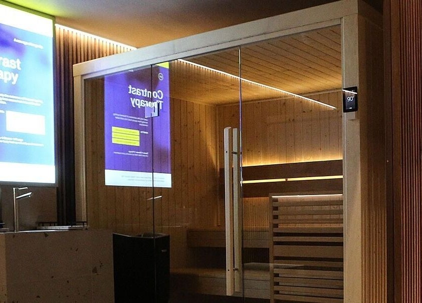 Warm wooden sauna interior at Super-Young, Armadale, Victoria, AU, ideal for relaxation and therapy.