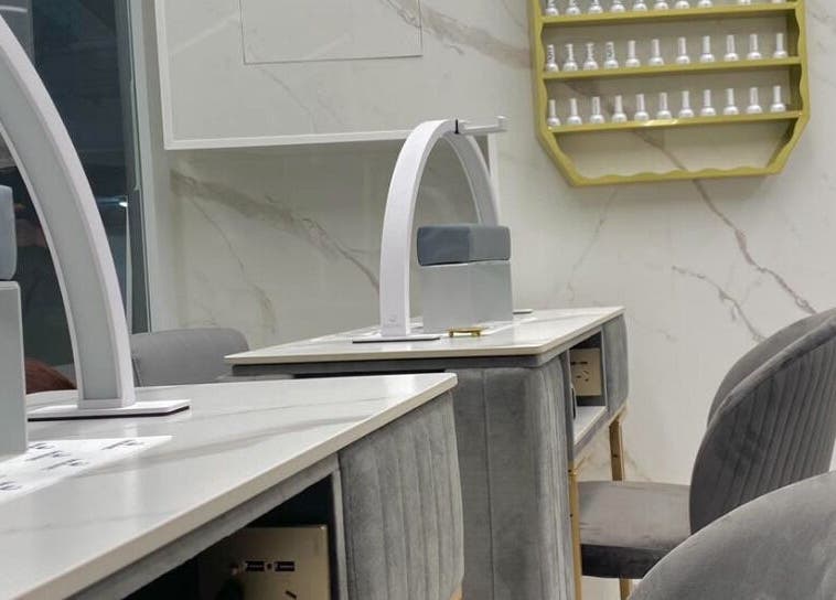 Elegant nail stations at Nail Impress by Toyah in-naxxar, Malta, MT showcasing modern design and comfort.