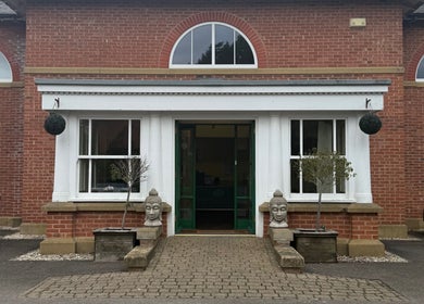 Front view of Wellbeing with Jaydene at Redmayne Lodge, Strensall, England, GB featuring grand doorways.