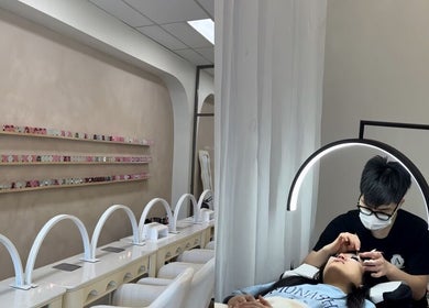 Lash application at Anahera Lashes & Beauty : Lash & Nail Salon in Melbourne, Victoria, AU.