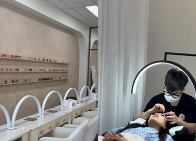 Professional lash application at Anahera Lashes & Beauty: Lash & Nail Salon in Melbourne, Victoria, AU.