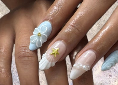 Intricate nail art at Anahera Lashes & Beauty : Lash & Nail Salon in Melbourne, Victoria, AU.