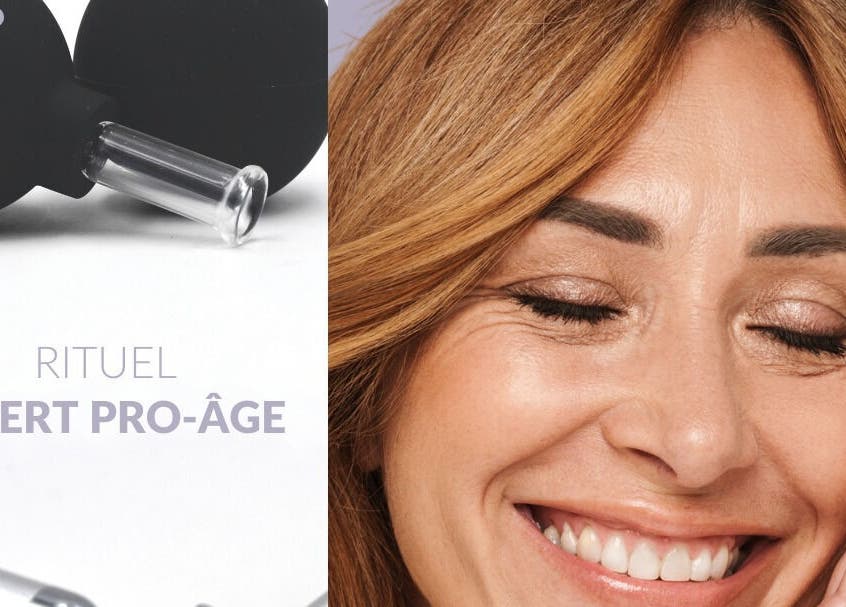 Femme souriante après soin anti-âge chez Les Massages de Lilas, Prades, Occitanie, FR.