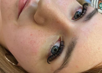 Close-up of voluminous lashes at Luscious Lashes, Gosport, England, GB.