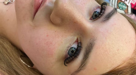 Close-up of voluminous lashes at Luscious Lashes, Gosport, England, GB.