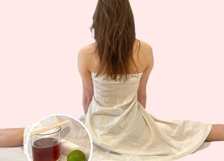 Woman relaxing at Beauty Hour By V, St. Julian's, MT, perfecting a wellness retreat.