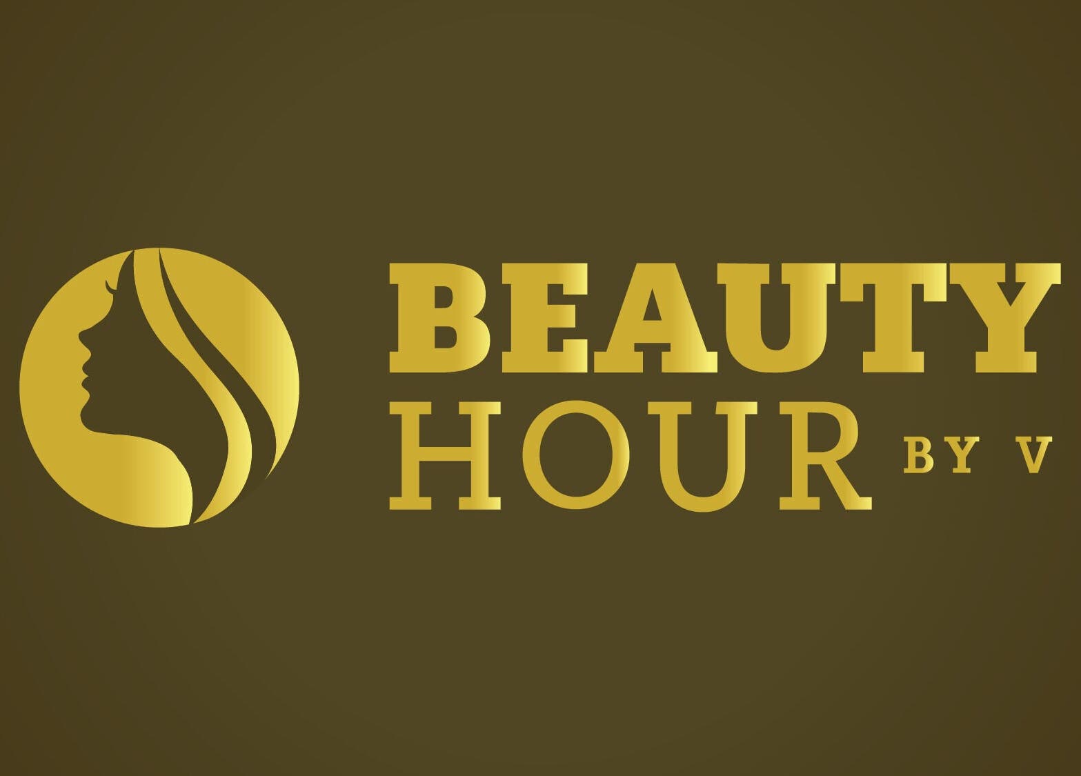 Beauty Hour By V logo in gold at St. Julian's, MT, showcasing elegance.