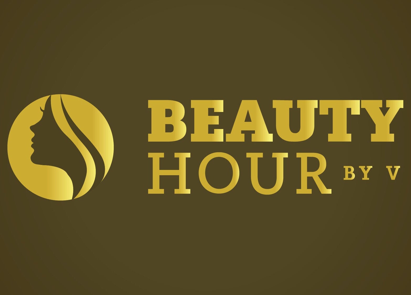 Beauty Hour By V logo in gold at St. Julian's, MT, showcasing elegance.