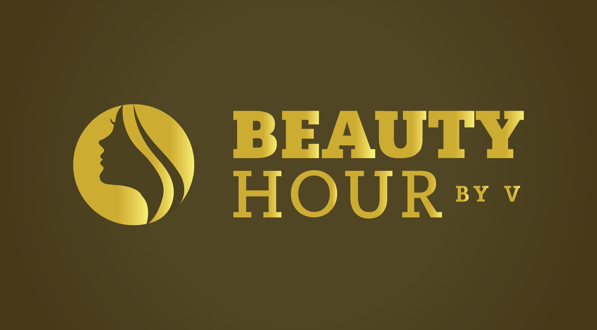 Beauty Hour By V logo in gold at St. Julian's, MT, showcasing elegance.
