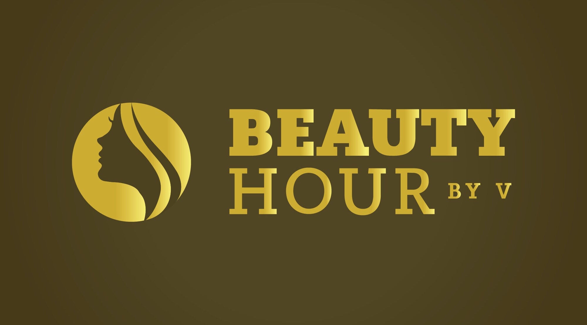 Beauty Hour By V logo in gold at St. Julian's, MT, showcasing elegance.