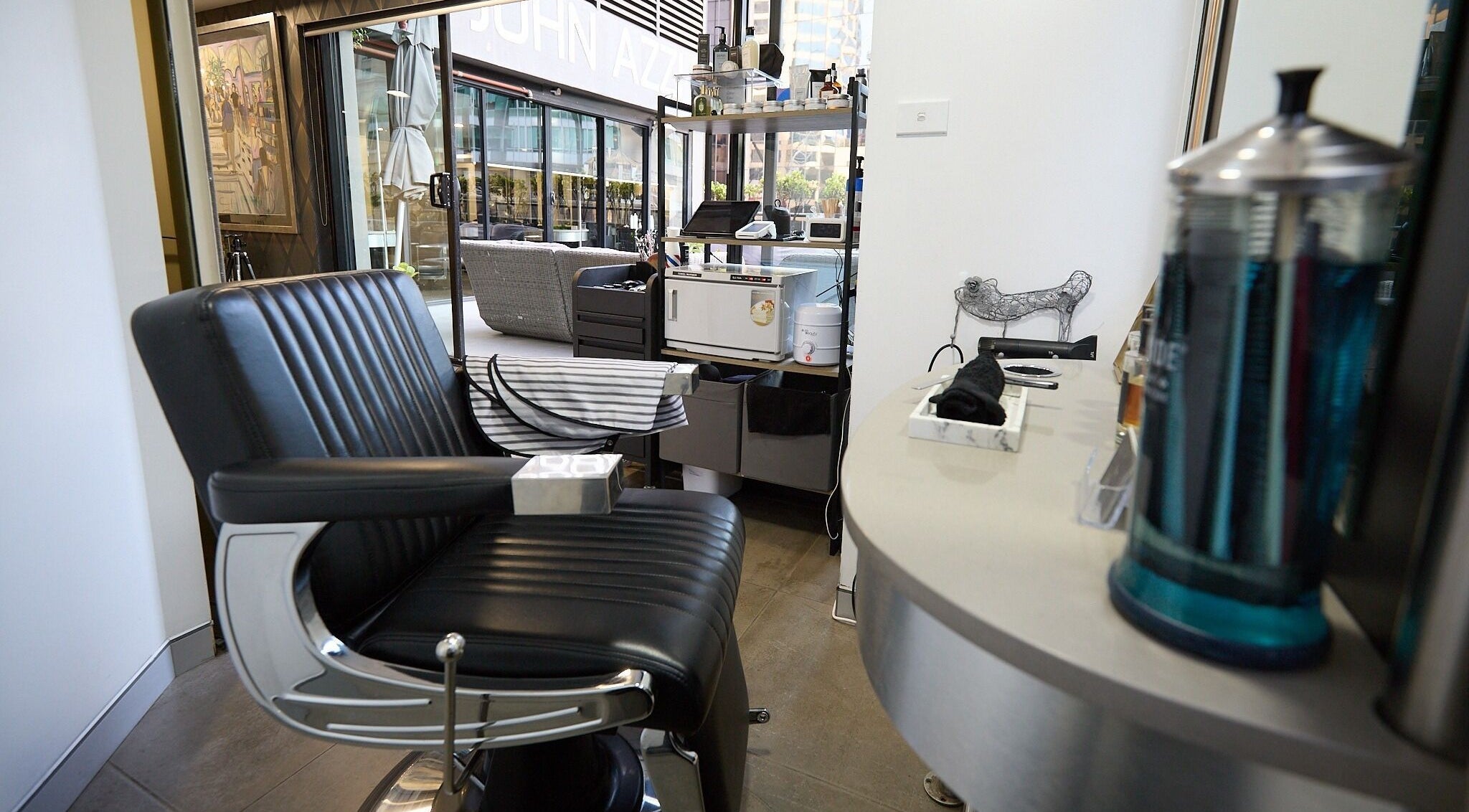 Modern salon chair at True Hair Collective by Mel located in Sydney, New South Wales, AU.