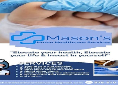 Mason's Home Healthcare Services in Kingston, St. Andrew Parish offers compassionate home healthcare solutions.