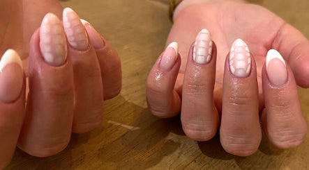 Elegant nail art featuring soft pastel designs at The Mani X Muse, Alrewas, England, GB.