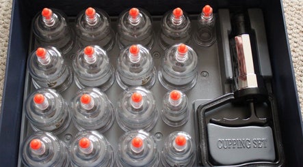 Cupping therapy set at Hughes Massage Therapy, Sleaford, England, GB for wellness treatments.