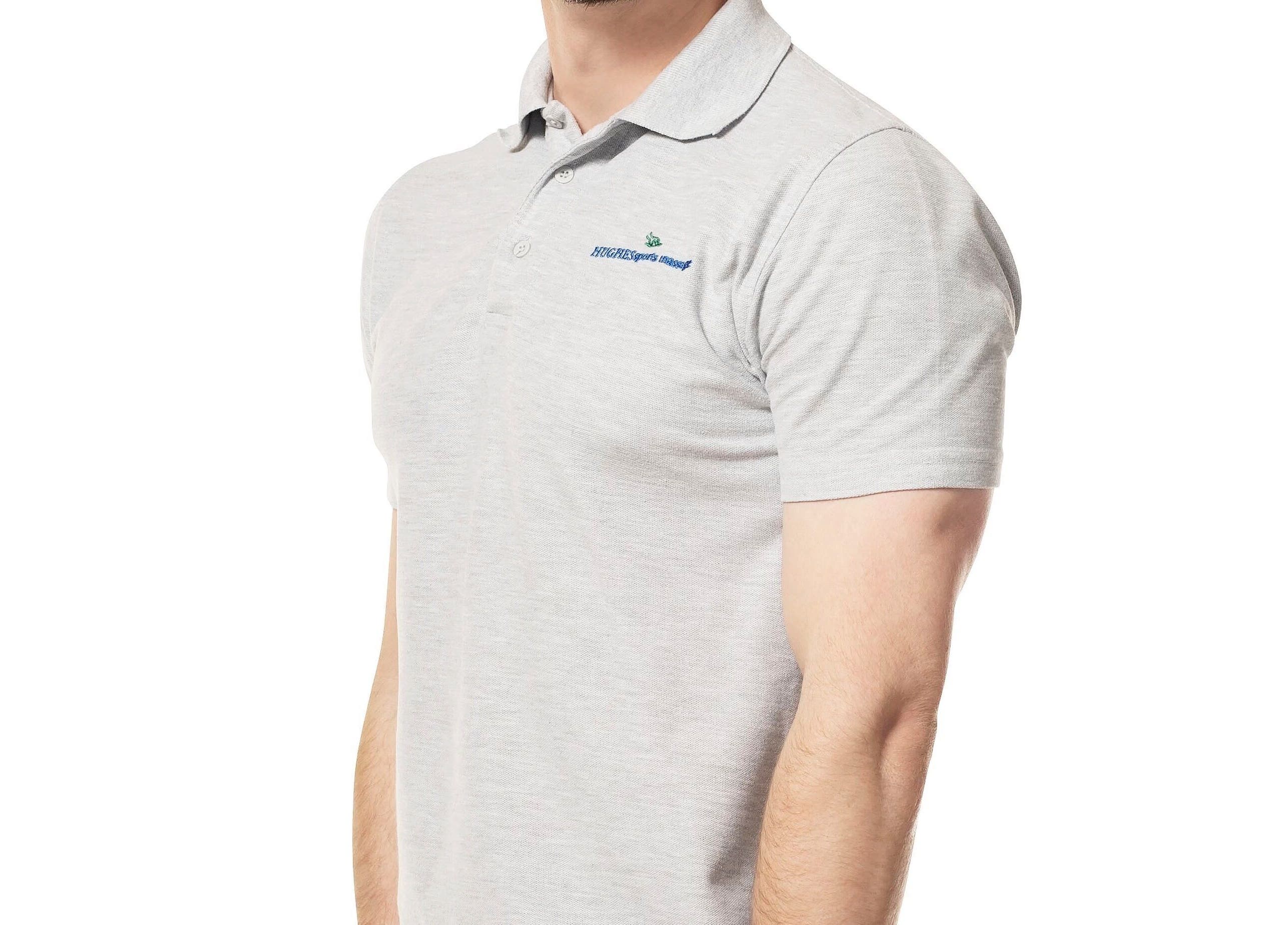 Hughes Massage Therapy staff uniform showcasing logo at Sleaford, England, GB.