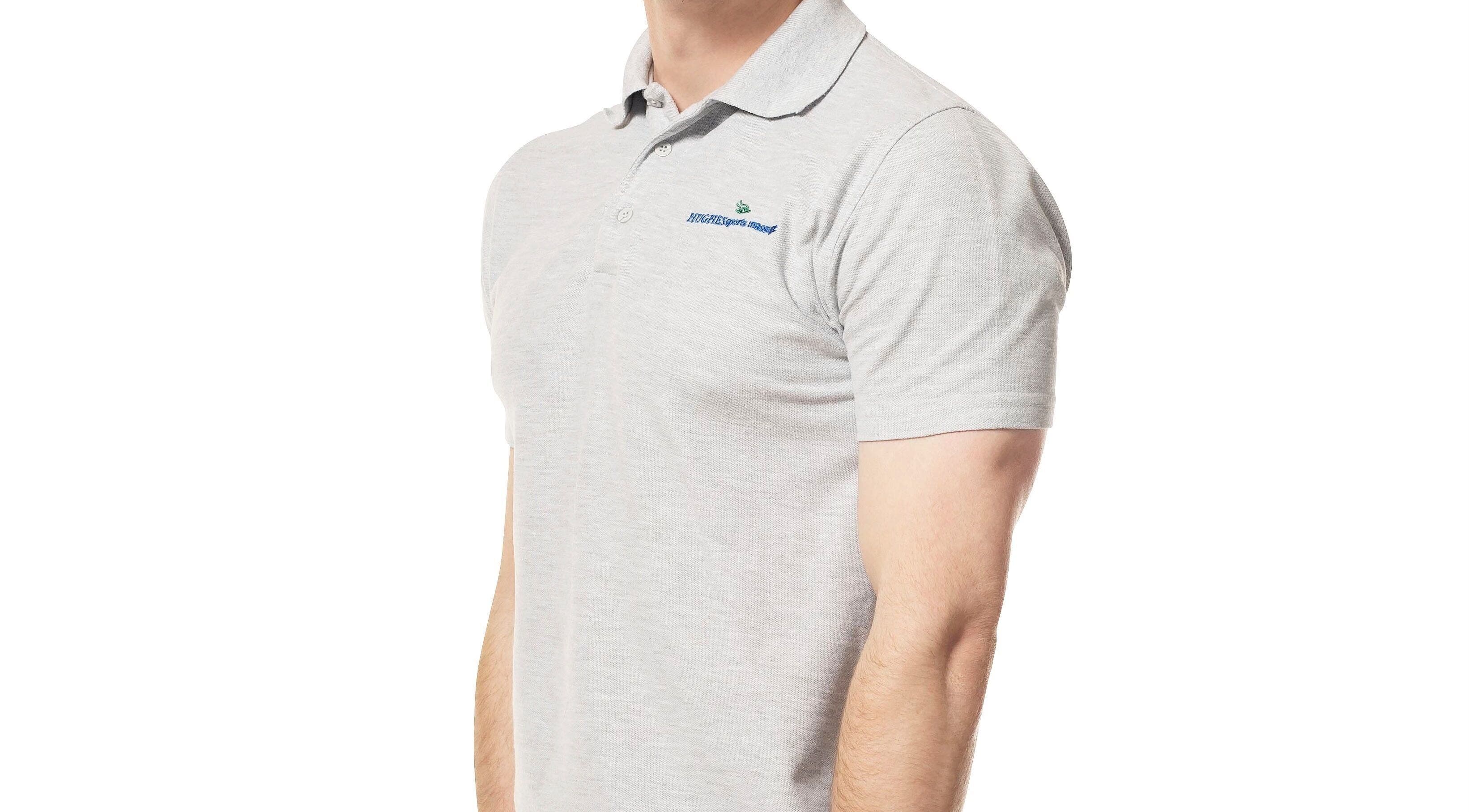 Hughes Massage Therapy staff uniform showcasing logo at Sleaford, England, GB.