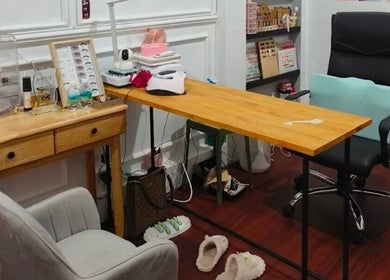 Comfortable workspace at Precious Beauty Studio, Shah Alam, Selangor, MY, featuring elegant furniture and tools.