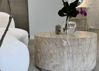 Elegant seating area with chic decor at Edge Brows in Sydney, New South Wales, AU.