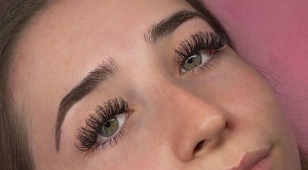 Close-up of eyelash extensions at Beauty By Adriana, Eastbourne, England, GB, showcasing detailed lash work.