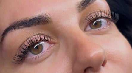 Close-up of a woman's eyes with beautiful lashes at Beauty By Adriana, Eastbourne, England, GB.