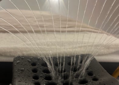 Tranquil water flow at Hushed Beauty therapy room, Glasgow, Scotland, GB.