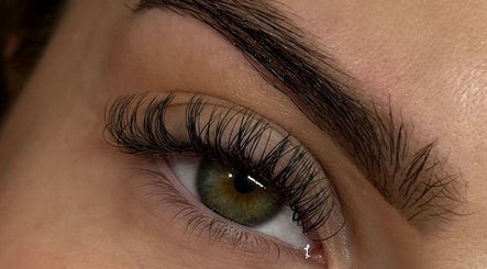 Close-up of curled eyelashes at Beautybyclh, Billericay, England, GB, showcasing professional beauty care.