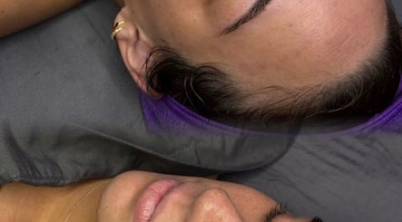 Two clients receiving beauty treatments at Audreys Afterglow Esthetics in Jackson, Ohio, US.