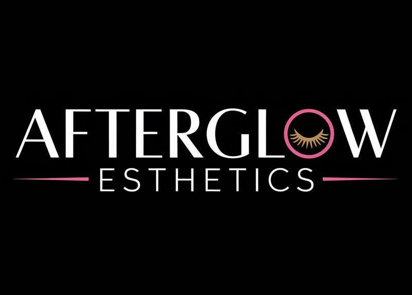 Audreys Afterglow Esthetics and Permanent Cosmetics logo in Jackson, Ohio, US with stylized eyelashes.