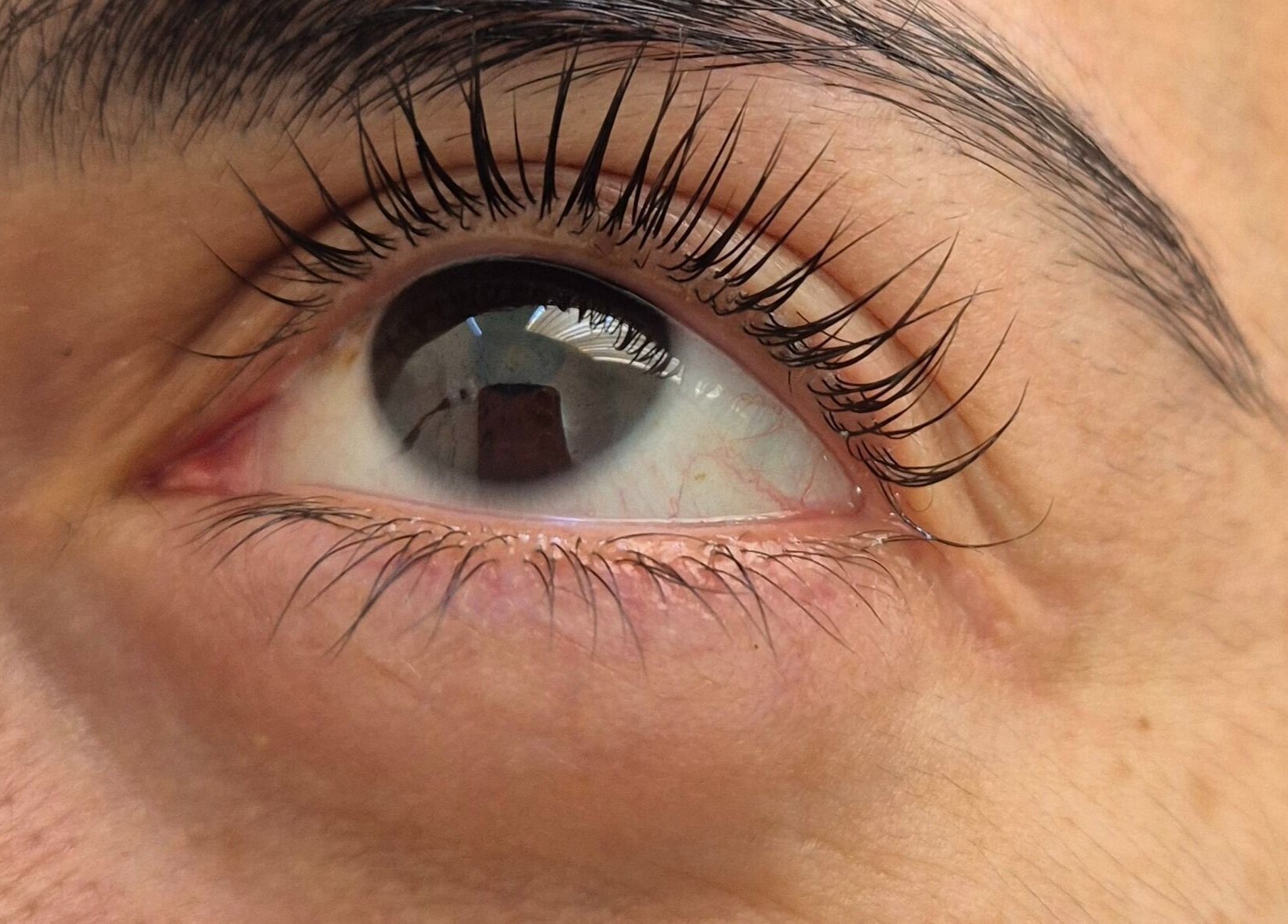 Close-up of eyelash extensions at Glam - Luxe by Lina E. in Victoria Park, Western Australia, AU.