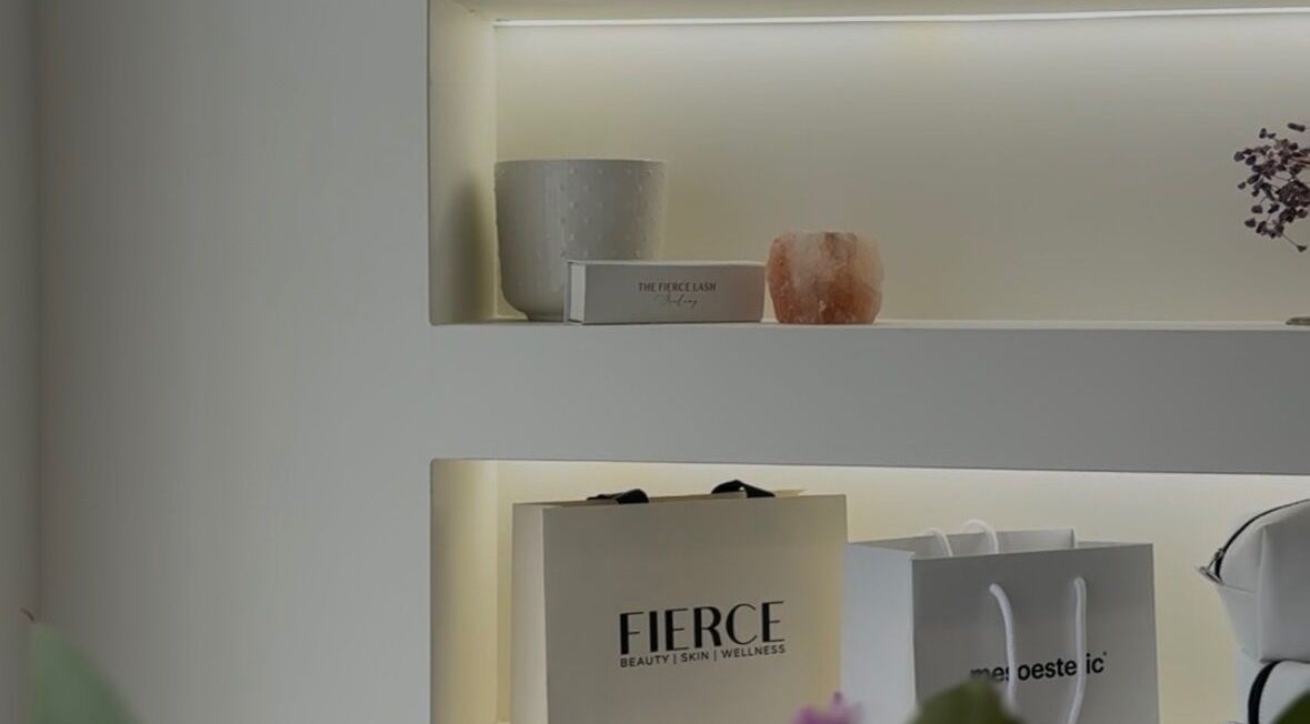 Elegant product display at Fierce Wellness Ltd, Ingatestone, England, GB featuring beauty bags and decor.