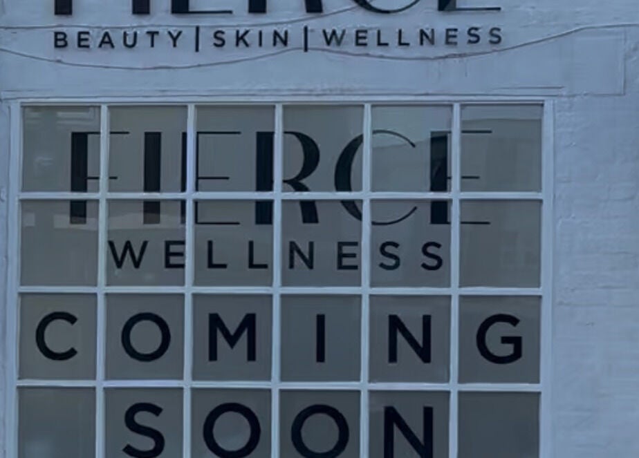 Fierce Wellness Ltd facade in Ingatestone, England, GB, with 'Coming Soon' signage.