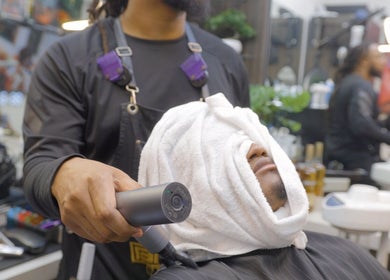 Relaxing towel treatment at House Of Brix, Coral Springs, Florida, US.