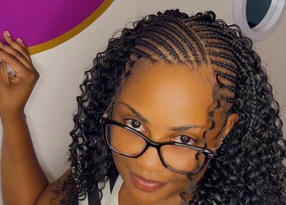 Intricate braided hairstyle showcased at Beauty Beyond Expectation, Windhoek, Khomas Region, NA.