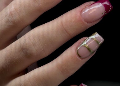Elegant nail art design at Nails by Evie, Plymouth, England, GB showcasing intricate detailing.