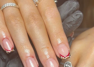 Stylishly designed nails at Nails by Eils, Kirkcaldy, Scotland, GB showcasing detailed art.