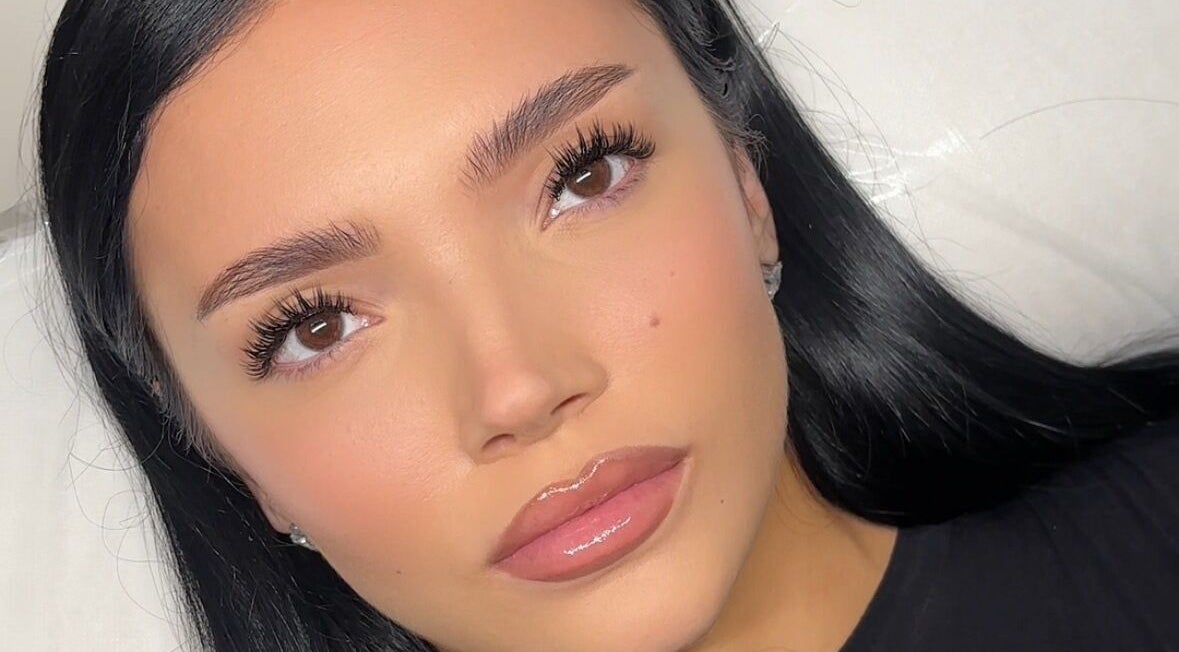 Close-up of a client with flawless makeup at Bynndll, Ajax, Ontario, CA, displaying expert beauty services.