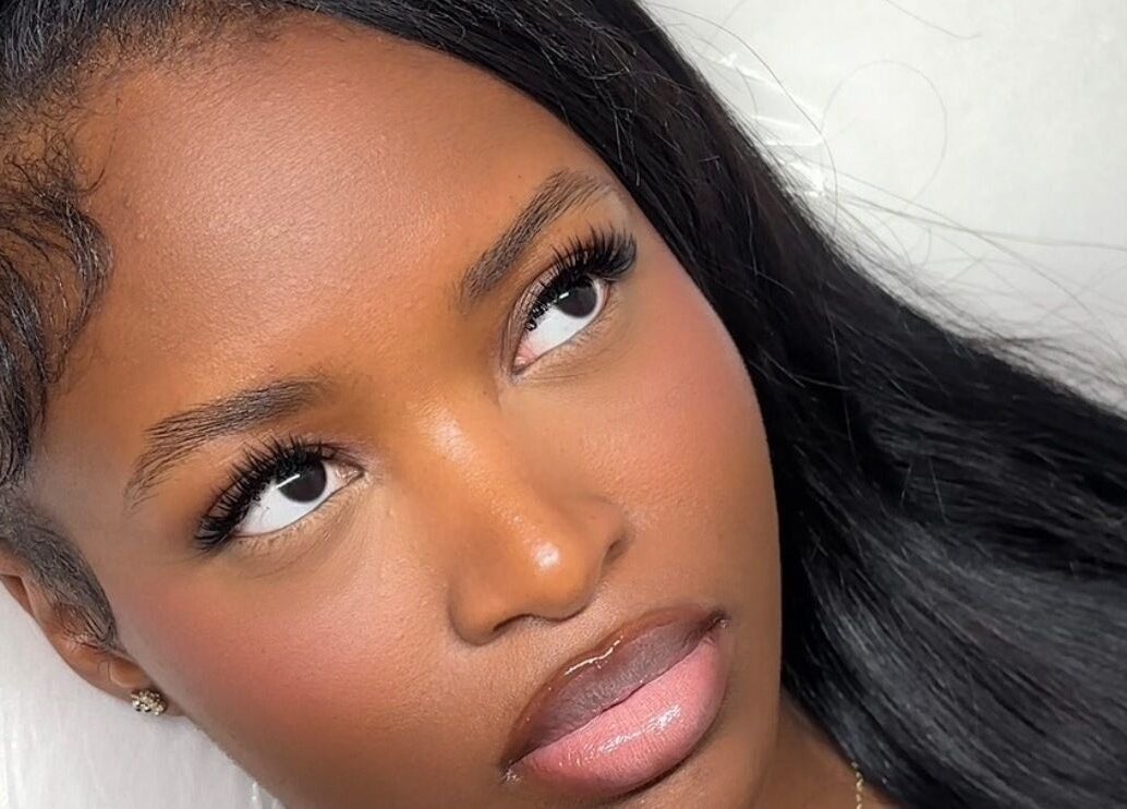 Close-up of a woman's face showcasing makeup artistry at Bynndll, Ajax, Ontario, CA.