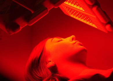 Relaxing red light therapy at Ethereal Beauty (Formerly The Lashly Co), Ascot, Queensland, AU.