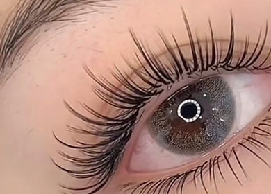 Close-up of styled lashes at Lashqueencoco CBD, Melbourne, Victoria, AU showcasing detailed lash work.