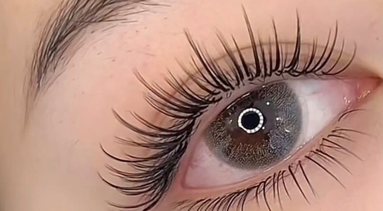 Close-up of styled lashes at Lashqueencoco CBD, Melbourne, Victoria, AU showcasing detailed lash work.