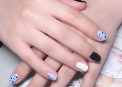 Stylish nails at Central Park Chinese Massage and Nails, Melbourne, Victoria, AU. Unique nail designs showcased.