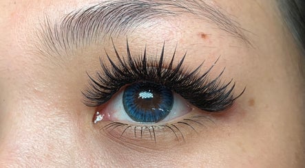 Close-up of eyelash extensions at The Lash Squad, Melbourne, Victoria, AU showcasing intricate lash work.